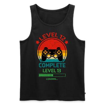 12e anniversaire gamer gambler cadeau 12 ans - Débardeur bio Premium Homme - noir - Devant - Michal (187cm)