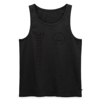 Zimmerer Zunftwappen - Männer Premium Bio Tank Top - Schwarz - Vorne - Michal (187cm)
