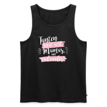 Tanten sind wie Mamas, nur viel cooler! - Männer Premium Bio Tank Top - Schwarz - Vorne - Michal (187cm)