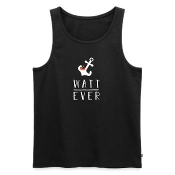 Watt Ever - Männer Premium Bio Tank Top - Schwarz - Vorne - AI Model Male 178 light (178cm)