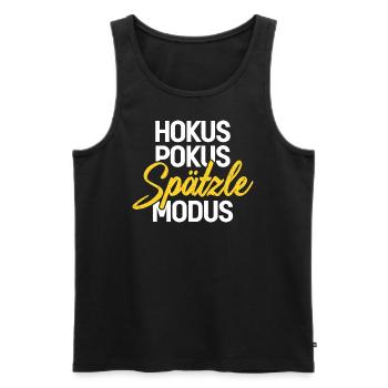 Hokus Pokus (weiß) - Männer Premium Bio Tank Top - Schwarz - Vorne - AI Model Male 178 light (178cm)