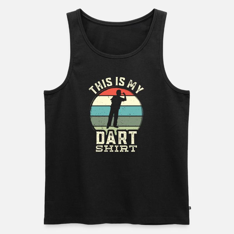 Dart , Dart Tshirt - Männer Premium Bio Tank Top - Schwarz