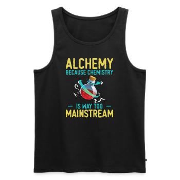 Alchemy, because chemistry is far too mainstream - Men's Premium Organic Tank Top - black - Front - AI Model Male 178 light (178cm)