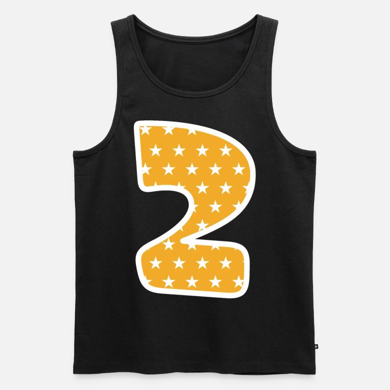 Zahl 2 - Männer Premium Bio Tank Top - Schwarz