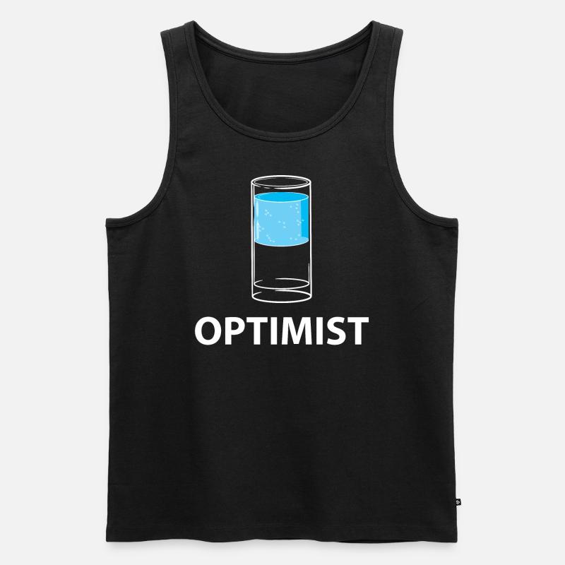 Optimist - Getränk - Männer Premium Bio Tank Top - Schwarz