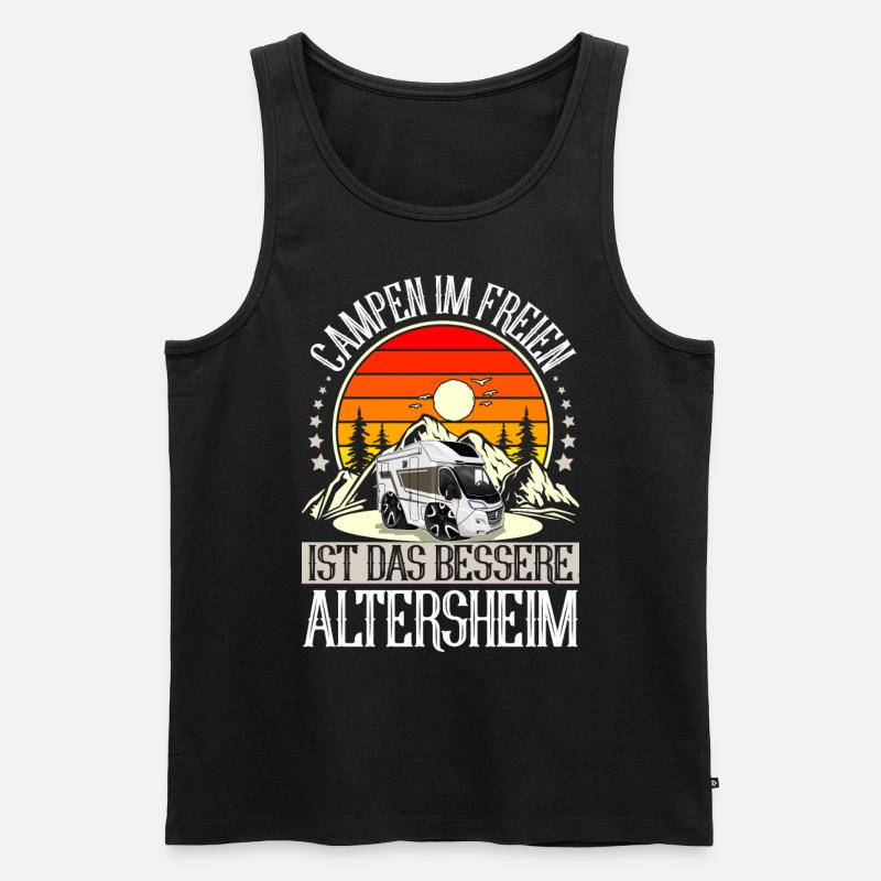 Camping Camper Campen - Männer Premium Bio Tank Top - Schwarz