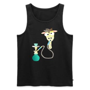 Shisha Giraffe - Männer Premium Bio Tank Top - Schwarz - Vorne - Michal (187cm)