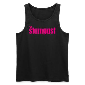 štamgast - Männer Premium Bio Tank Top - Schwarz - Vorne - AI Model Male 178 light (178cm)
