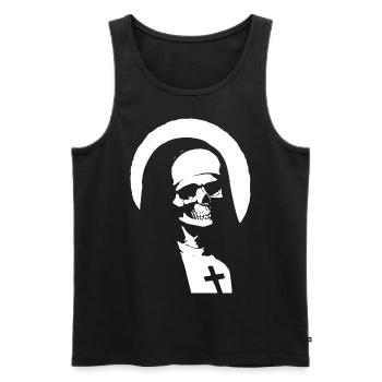 Sinister Style enthüllt: Entdecke eine Welt voller Schrecken - Männer Premium Bio Tank Top - Schwarz - Vorne - AI Model Male 178 light (178cm)