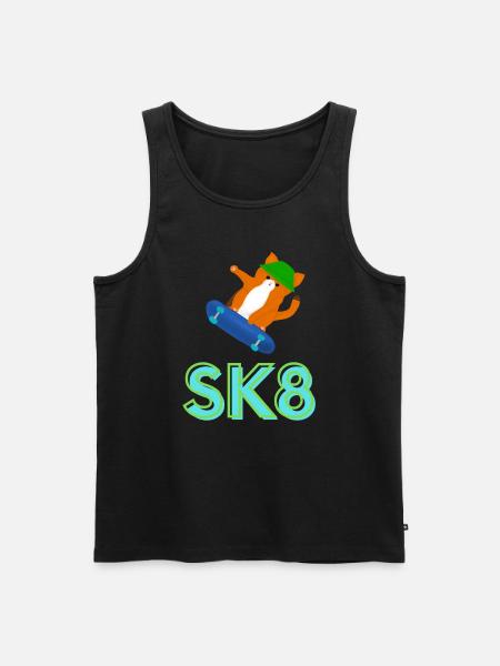 SK8 - Men's Premium Organic Tank Top - black