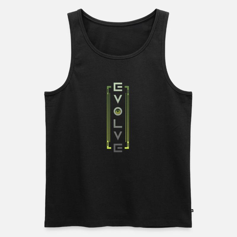 Evolutionärer Blick - Männer Premium Bio Tank Top - Schwarz