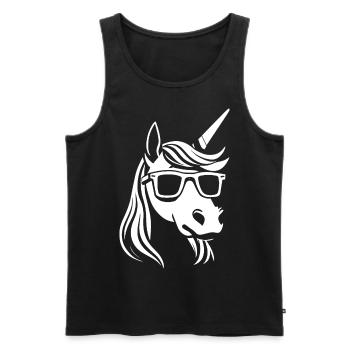 Lustige Katze mit Sonnenbrille Kätzchen Sonnenbrille Katzen - Männer Premium Bio Tank Top - Schwarz - Vorne - Michal (187cm)