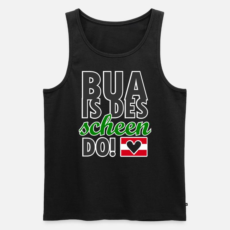 Styrian Austria dialect - Men's Premium Organic Tank Top - black