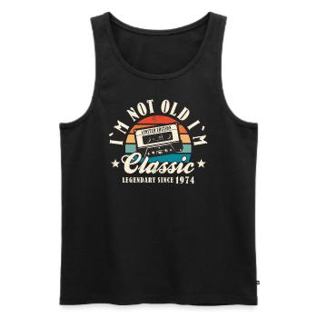 50. Geburtstag "I´m not old I´m Classic" Geschenk - Männer Premium Bio Tank Top - Schwarz - Vorne - Michal (187cm)