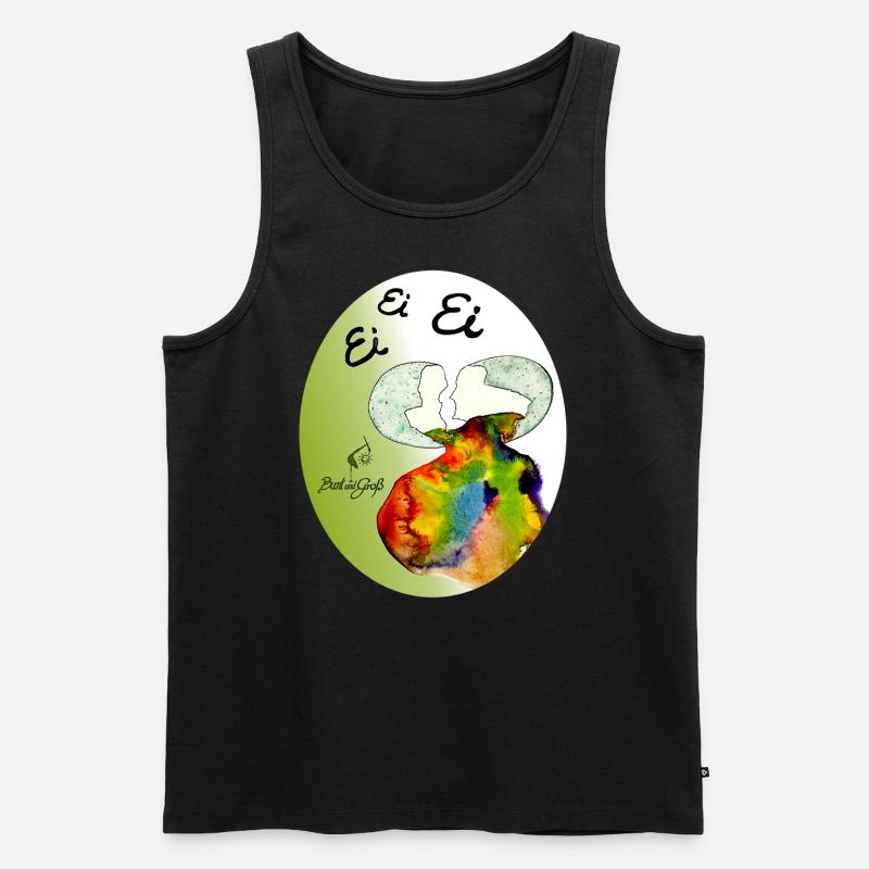 Ei Ei Ei Regenbogenei - Männer Premium Bio Tank Top - Schwarz