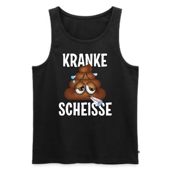 Kranke Scheisse - Männer Premium Bio Tank Top - Schwarz - Vorne - Michal (187cm)