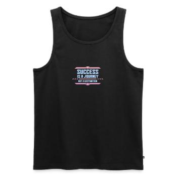 Erfolgsreise: Über das Ziel hinaus - Männer Premium Bio Tank Top - Schwarz - Vorne - AI Model Male 178 light (178cm)