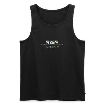 S’élever au-dessus : atteindre de nouveaux sommets - Débardeur bio Premium Homme - noir - Devant - AI Model Male 178 light (178cm)
