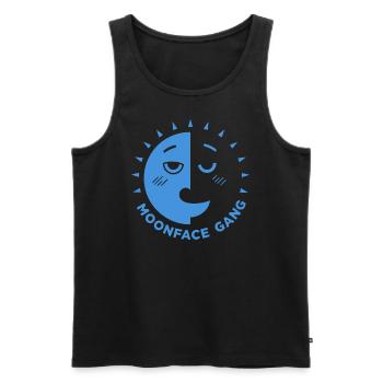 Moonface Gang - Männer Premium Bio Tank Top - Schwarz - Vorne - Michal (187cm)
