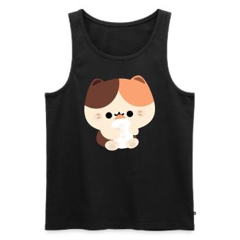 Tortie Katze Kleinkind - Männer Premium Bio Tank Top - Schwarz - Vorne - Michal (187cm)