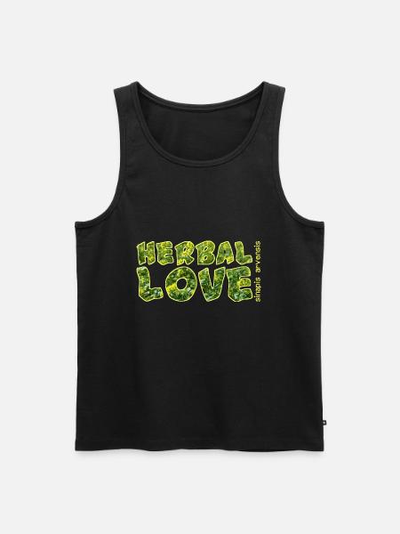 Herbal Love Mustard - Men's Premium Organic Tank Top - black