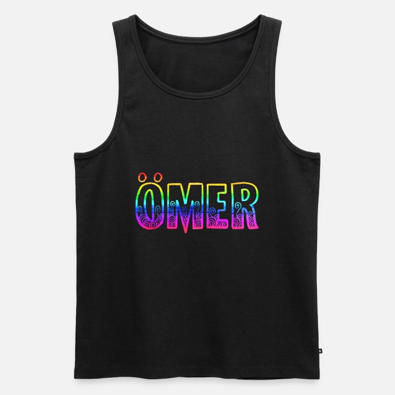 ömer rs regenbogen - Männer Premium Bio Tank Top - Schwarz