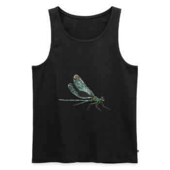 Libelle dragonfly - Männer Premium Bio Tank Top - Schwarz - Vorne - Michal (187cm)
