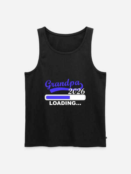 Großvater 2026 Lädt Bald - Männer Premium Bio Tank Top - Schwarz