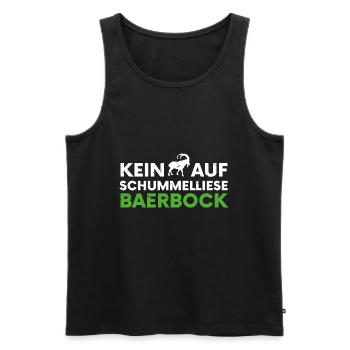 Kein Bock auf Baerbock - lustiges Grüne Nein Danke - Männer Premium Bio Tank Top - Schwarz - Vorne - AI Model Male 178 light (178cm)