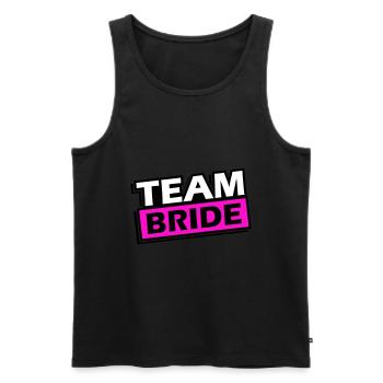 Team Bride Wedding Saying - Men's Premium Organic Tank Top - black - Front - AI Model Male 178 light (178cm)