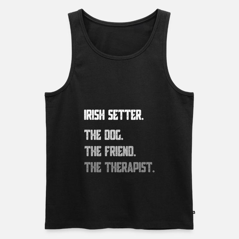 Irish Setter - Männer Premium Bio Tank Top - Schwarz