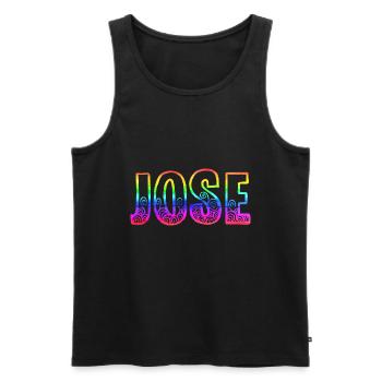 L’arc-en-ciel de Jose R - Débardeur bio Premium Homme - noir - Devant - Michal (187cm)