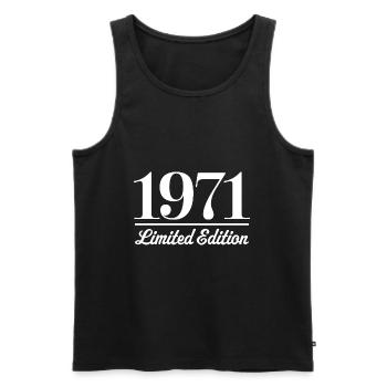 1971 Limited Edition - Men's Premium Organic Tank Top - black - Front - Michal (187cm)