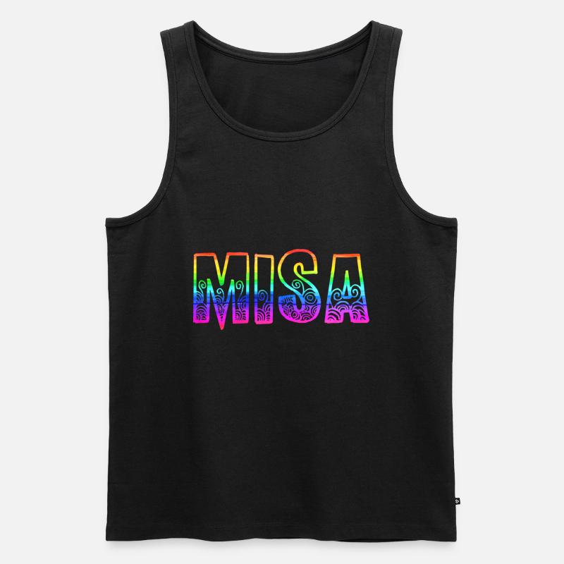 misa rs regenbogen - Männer Premium Bio Tank Top - Schwarz