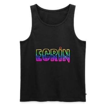 ECRIN RS Arc-en-ciel - Débardeur bio Premium Homme - noir - Devant - Michal (187cm)