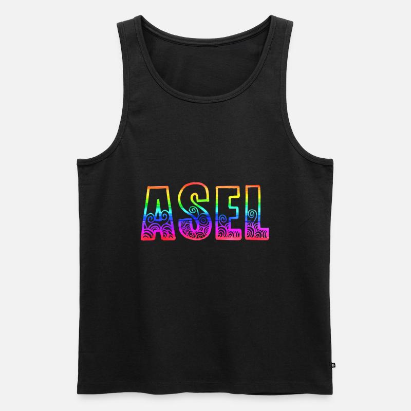 asel rs regenbogen - Männer Premium Bio Tank Top - Schwarz