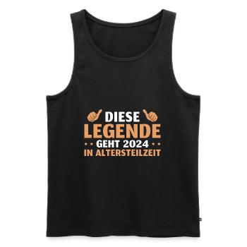 Altersteilzeit 2024 Angehende Rente - Männer Premium Bio Tank Top - Schwarz - Vorne - AI Model Male 178 light (178cm)