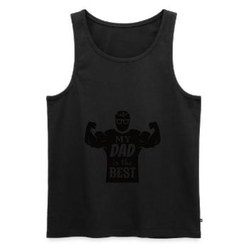 My Dad is the best - Men's Premium Organic Tank Top - black - Front - AI Model Male 178 light (178cm)