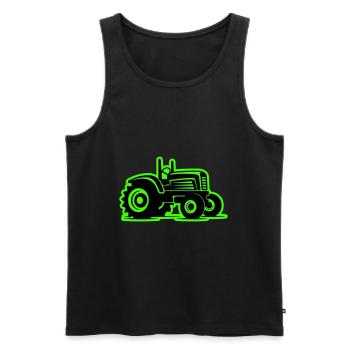Traktor Landwirtschaft Symbol - Männer Premium Bio Tank Top - Schwarz - Vorne - AI Model Male 178 light (178cm)