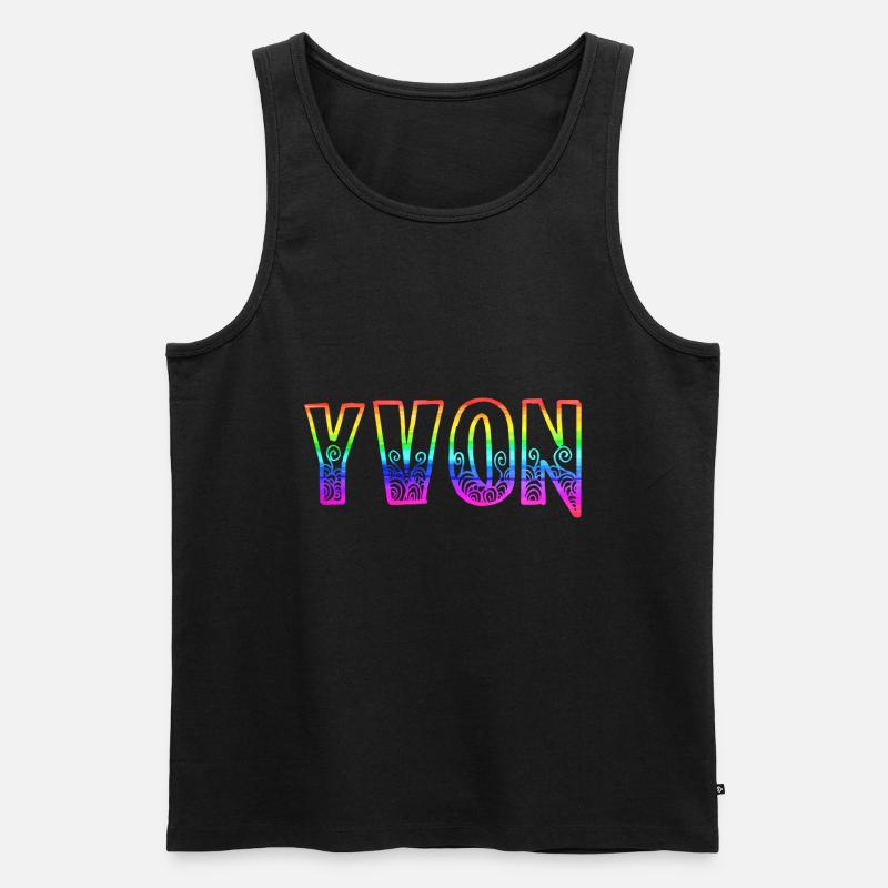 yvon rs regenbogen - Männer Premium Bio Tank Top - Schwarz