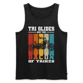Triker - Männer Premium Bio Tank Top - Schwarz - Vorne - AI Model Male 178 light (178cm)