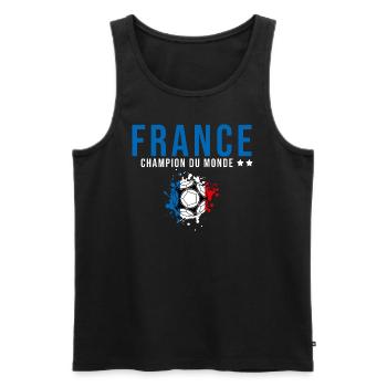 France supporters équipe footbalL 2022 - Débardeur bio Premium Homme - noir - Devant - Michal (187cm)