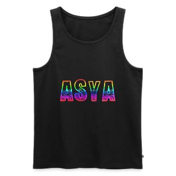 Asya RS Arc-en-ciel - Débardeur bio Premium Homme - noir - Devant - Michal (187cm)