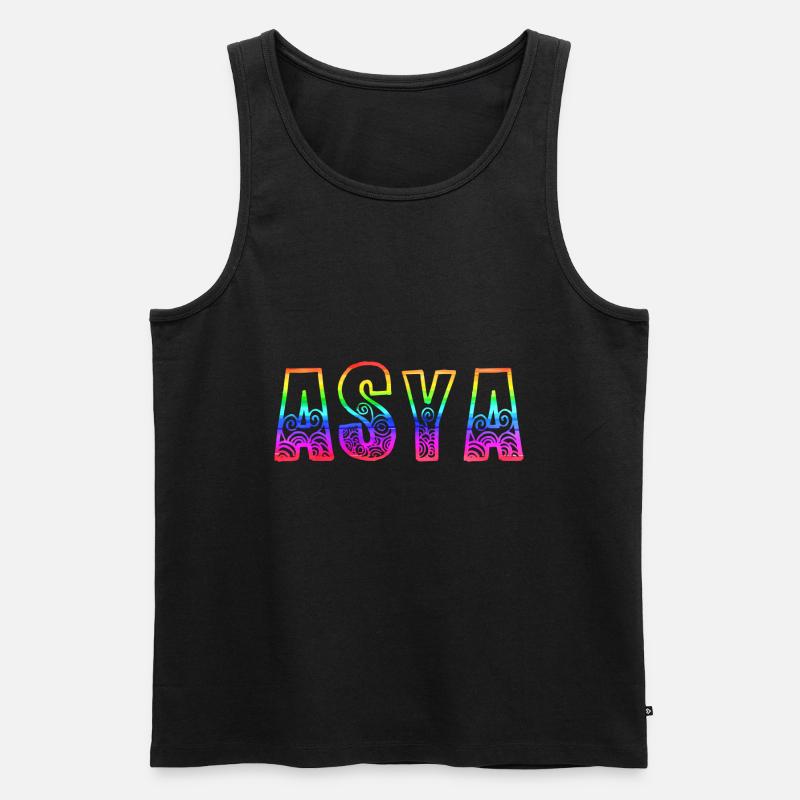 asya rs regenbogen - Männer Premium Bio Tank Top - Schwarz