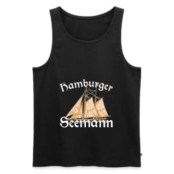 Hamburger Seemann Segelschiff Hamburg Geschenk - Männer Premium Bio Tank Top - Schwarz - Vorne - Michal (187cm)