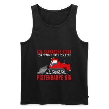 Pistenraupe Geschenk Pisten Fahrzeug Spruch - Männer Premium Bio Tank Top - Schwarz - Vorne - Michal (187cm)