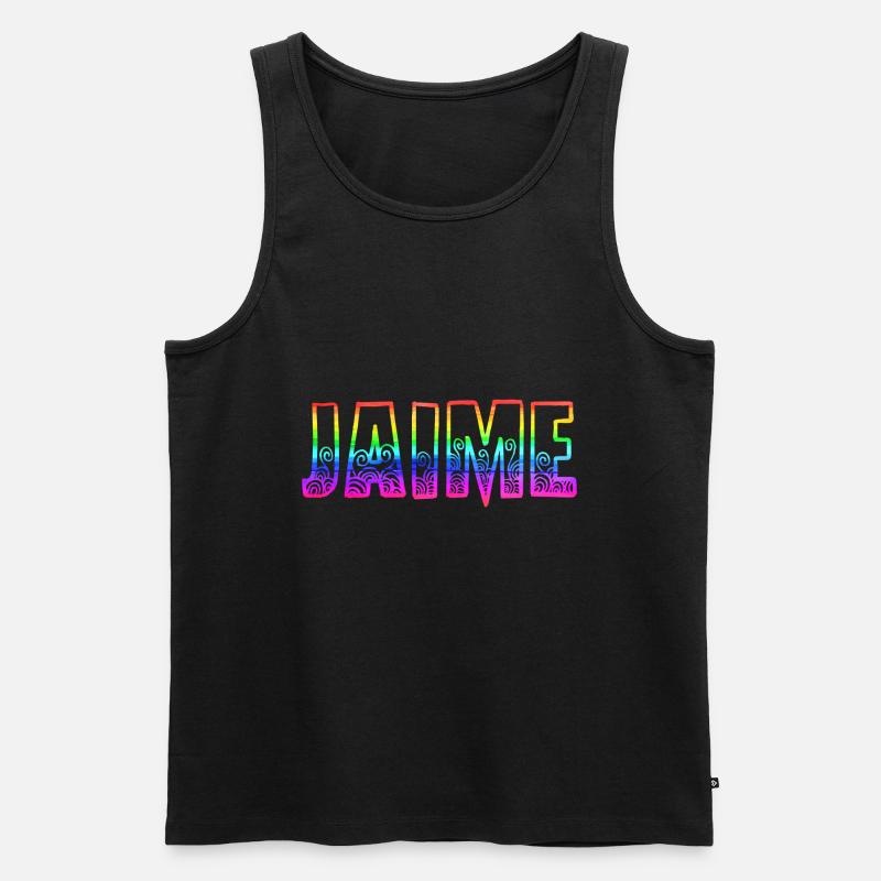 jaime rs regenbogen - Männer Premium Bio Tank Top - Schwarz