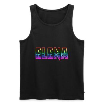 elena rs rainbow - Men's Premium Organic Tank Top - black - Front - AI Model Male 178 light (178cm)