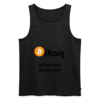 Le Bitcoin - Débardeur bio Premium Homme - noir - Devant - Michal (187cm)