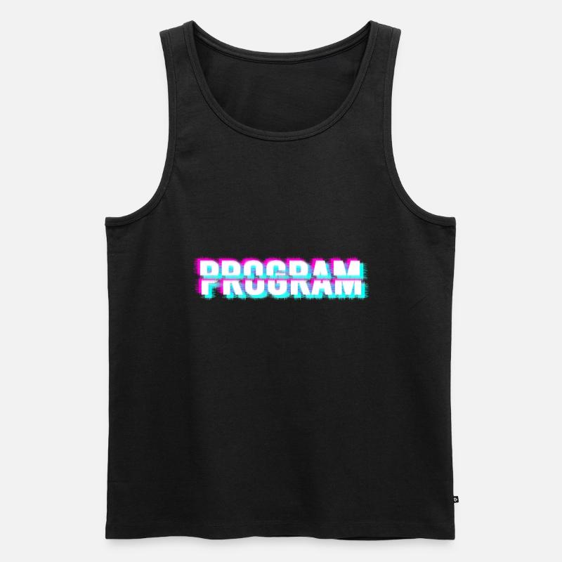 Programme informatique (blanc) - Débardeur bio Premium Homme - noir